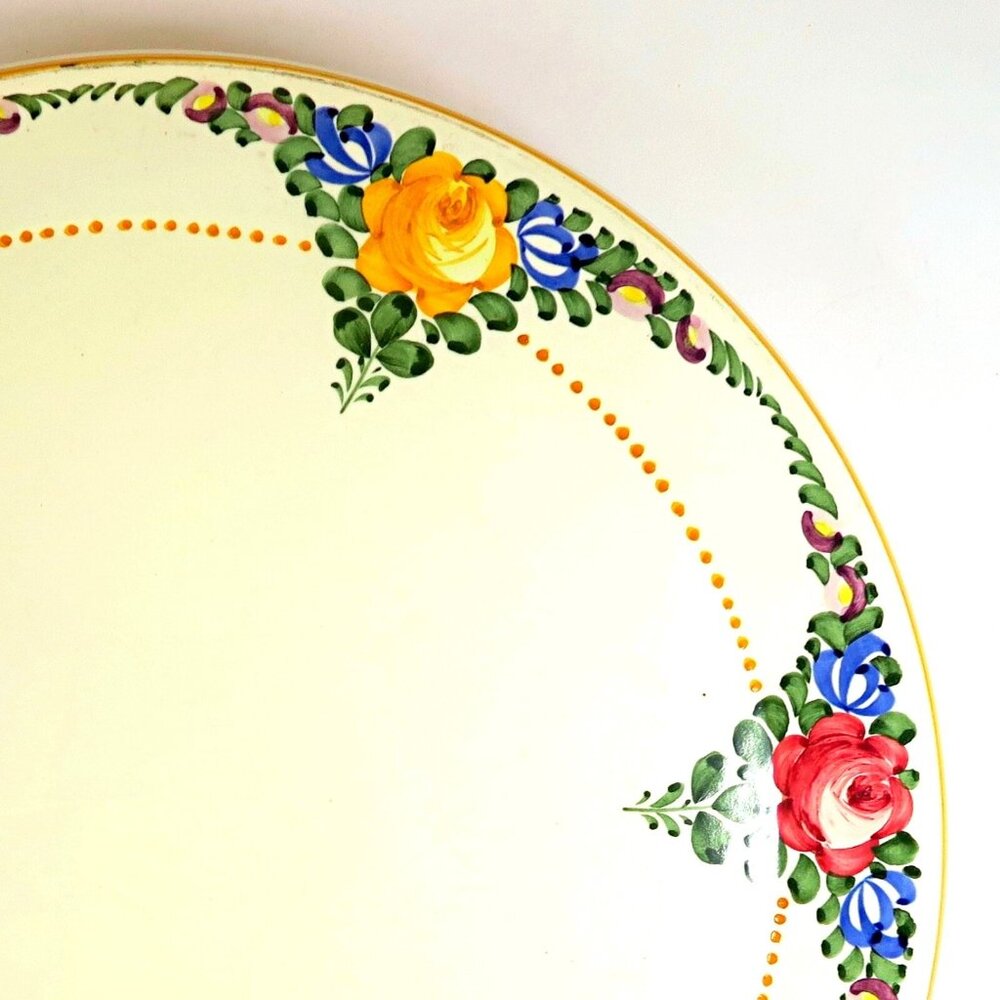 Georg Schmider Hand-Painted 11" Serving Plate Vintage German Kitchenware - Picture 2 of 6